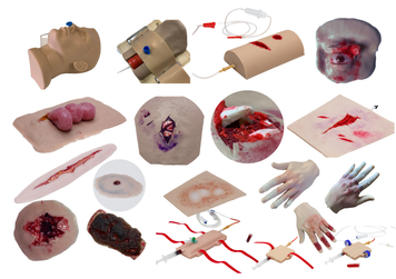 Set of simulators for firearms, traumatic and thermal injuries PROF. Version "PREMIUM"