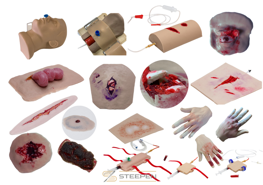 Set of simulators for firearms, traumatic and thermal injuries PROF. Version "PREMIUM"